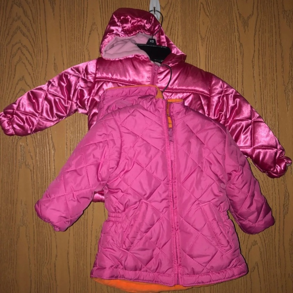Faded Glory 2 Girls Size 24 Month Puffer Jackets